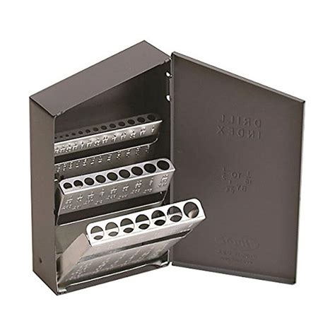 drill bit metal boxes|empty case for drill bits.